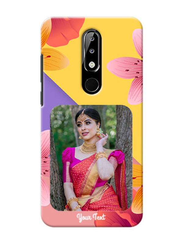 Custom Nokia 5.1 plus Mobile Covers: 3 Image With Vintage Floral Design