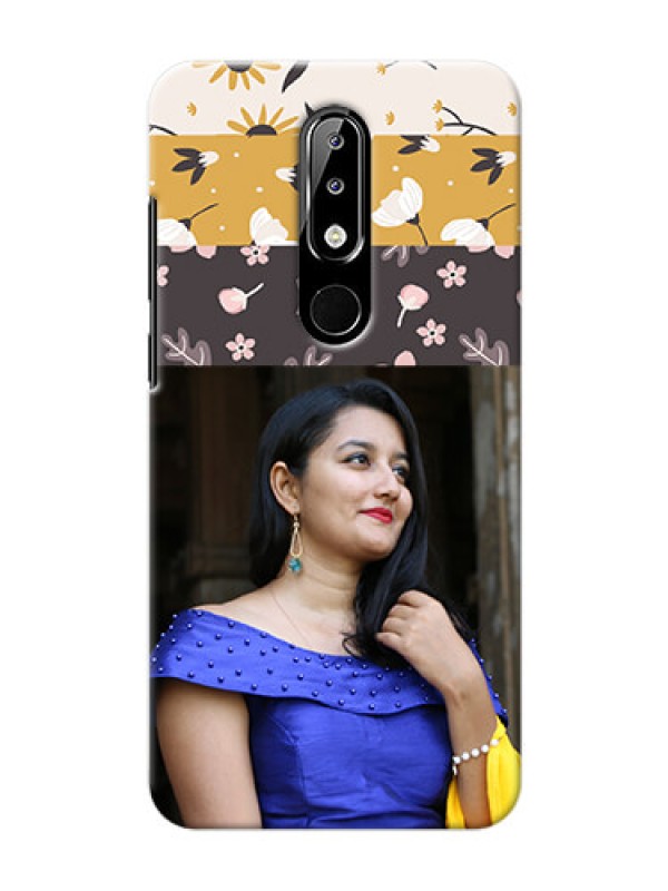 Custom Nokia 5.1 plus mobile cases online: Stylish Floral Design