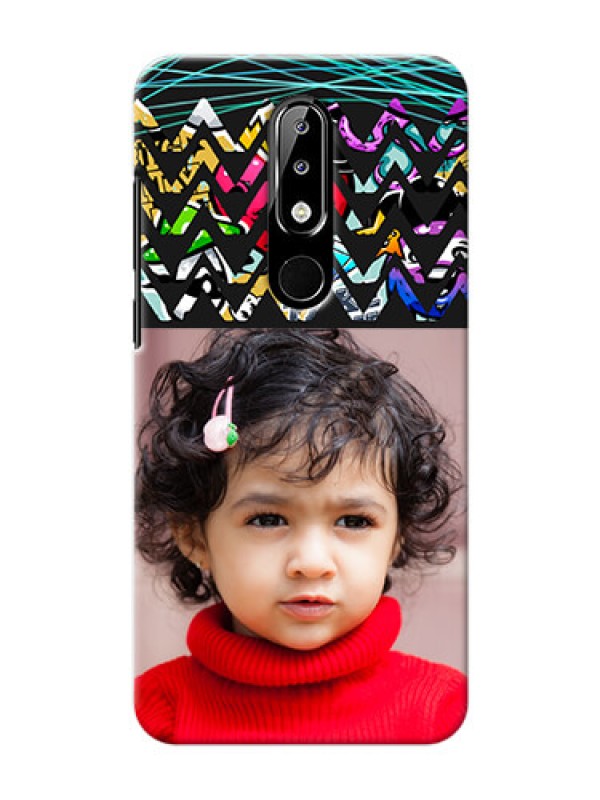 Custom Nokia 5.1 plus personalized phone covers: Neon Abstract Design
