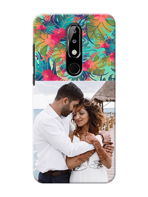 Custom Nokia 5.1 plus Personalized Phone Cases: Watercolor Floral Design
