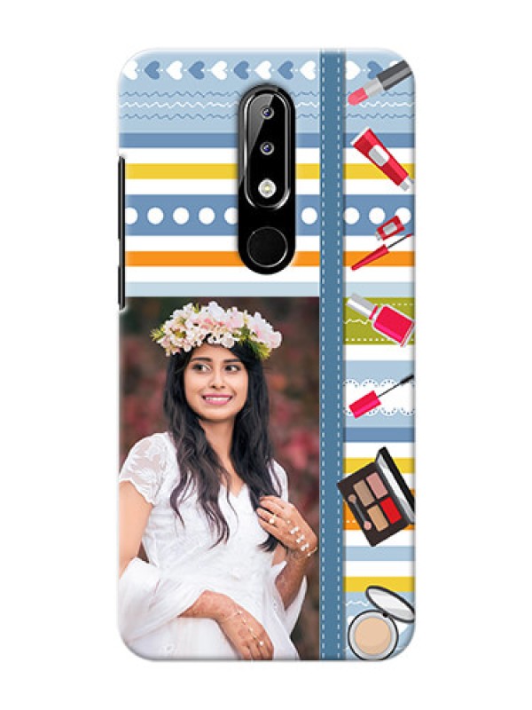 Custom Nokia 5.1 plus Personalized Mobile Cases: Makeup Icons Design