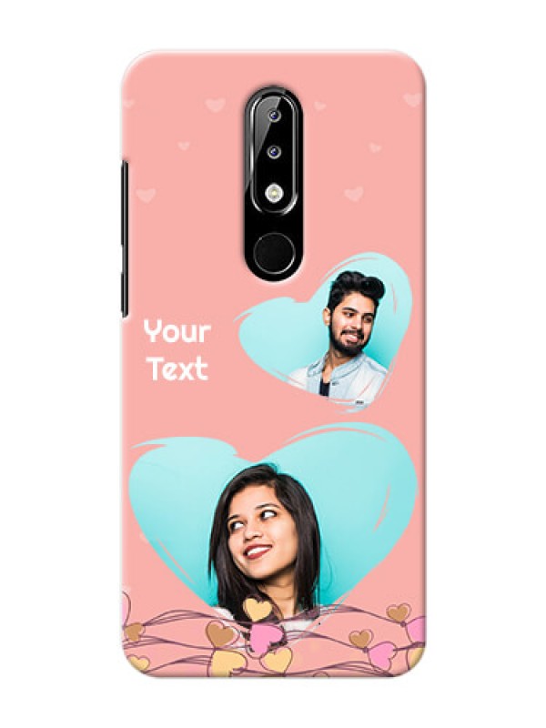 Custom Nokia 5.1 plus customized phone cases: Love Doodle Design