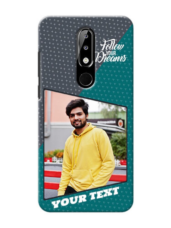 Custom Nokia 5.1 plus Back Covers: Background Pattern Design with Quote
