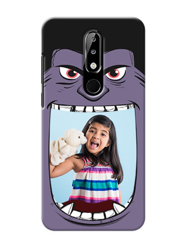 Custom Nokia 5.1 plus Personalised Phone Covers: Angry Monster Design
