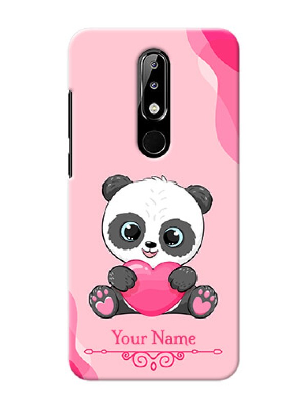 Custom Nokia 5.1 Plus Mobile Back Covers: Cute Panda Design