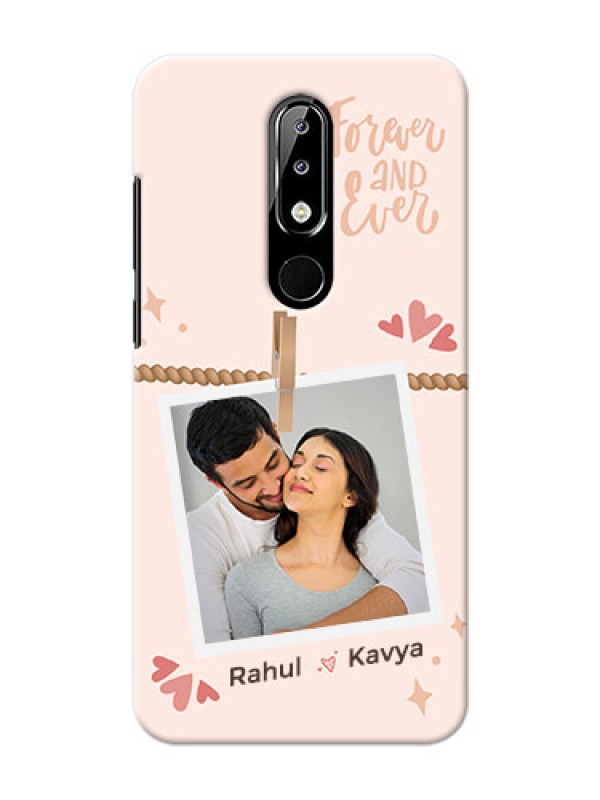 Custom Nokia 5.1 Plus Phone Back Covers: Forever and ever love Design