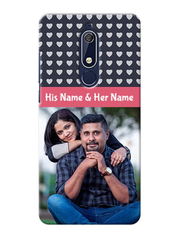 Custom Nokia 5.1 Custom Mobile Case with Love Symbols Design