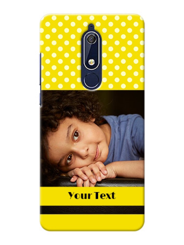 Custom Nokia 5.1 Custom Mobile Covers: Bright Yellow Case Design