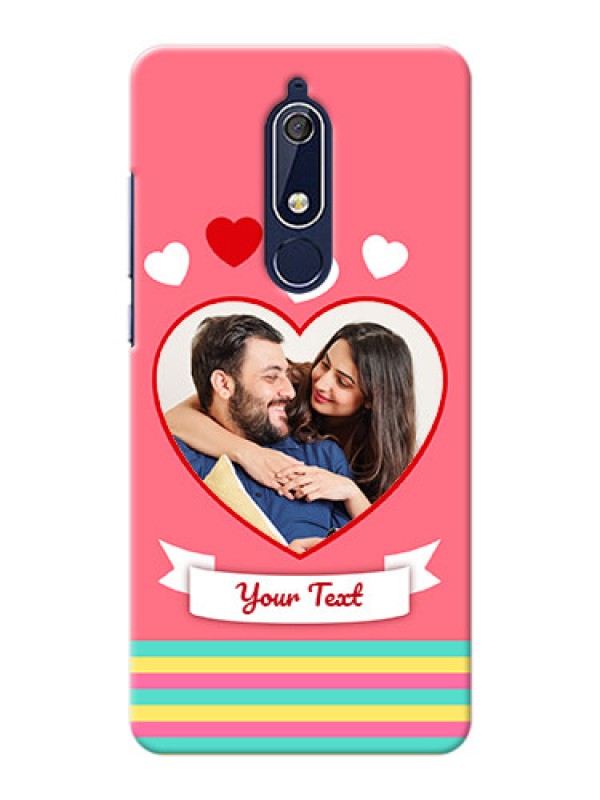 Custom Nokia 5.1 Personalised mobile covers: Love Doodle Design