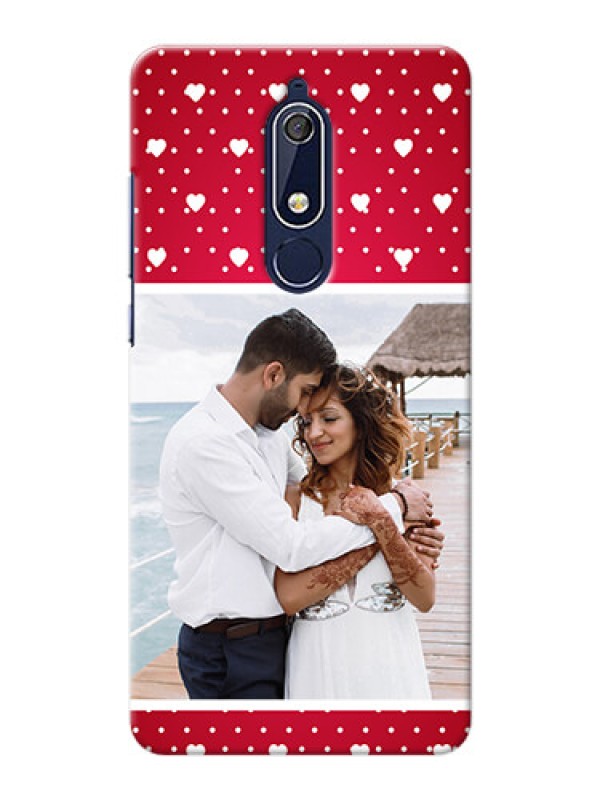 Custom Nokia 5.1 custom back covers: Hearts Mobile Case Design