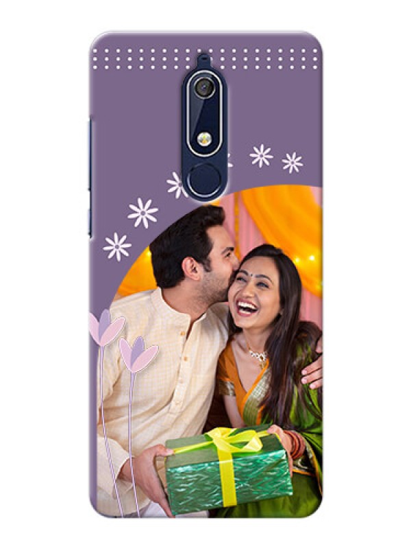 Custom Nokia 5.1 Phone covers for girls: lavender flowers design 