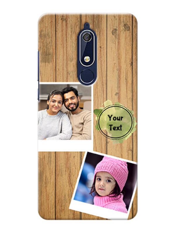 Custom Nokia 5.1 Custom Mobile Phone Covers: Wooden Texture Design