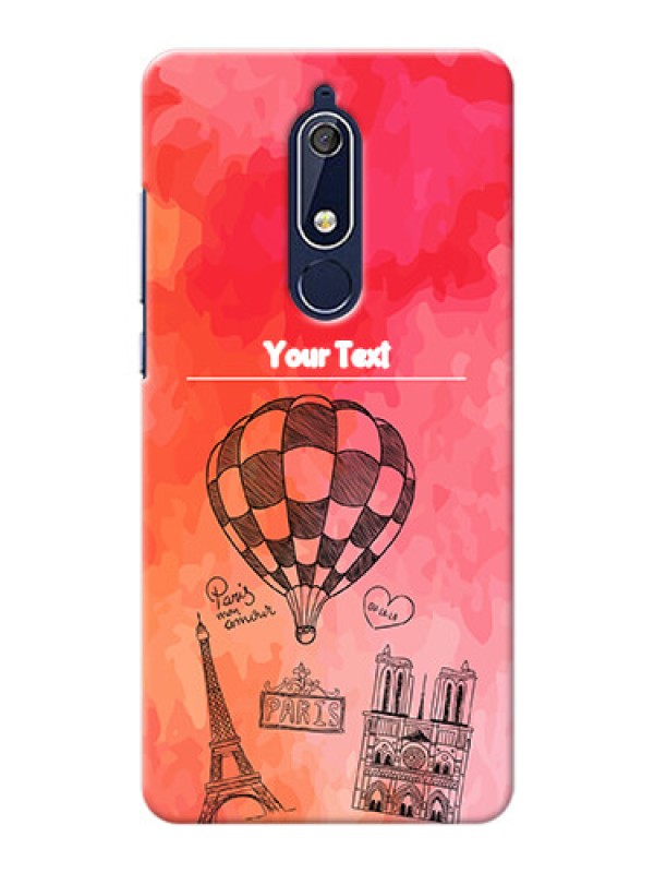 Custom Nokia 5.1 Personalized Mobile Covers: Paris Theme Design
