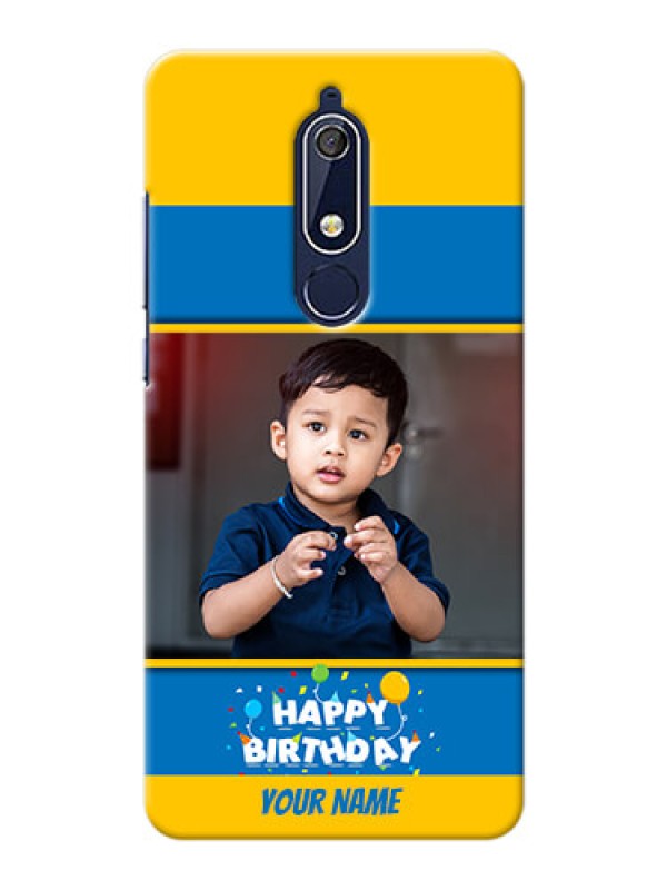 Custom Nokia 5.1 Mobile Back Covers Online: Birthday Wishes Design