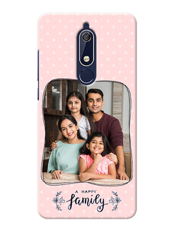 Custom Nokia 5.1 Personalized Phone Cases: Family with Dots Design