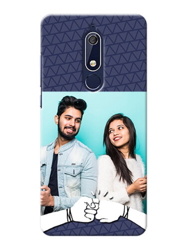Custom Nokia 5.1 Mobile Covers Online with Best Friends Design  