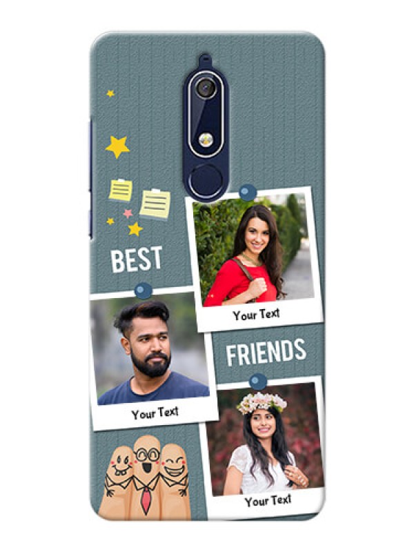 Custom Nokia 5.1 Mobile Cases: Sticky Frames and Friendship Design