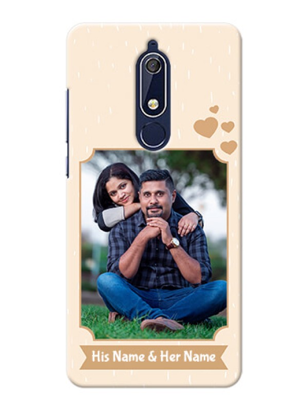 Custom Nokia 5.1 mobile phone cases with confetti love design 