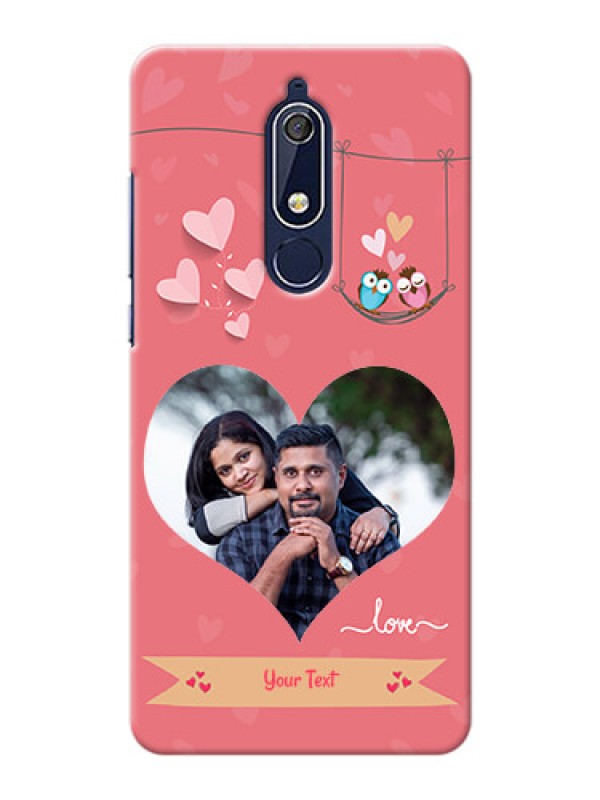Custom Nokia 5.1 custom phone covers: Peach Color Love Design 