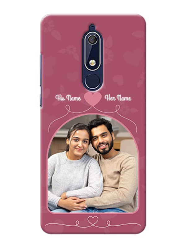 Custom Nokia 5.1 mobile phone covers: Love Floral Design