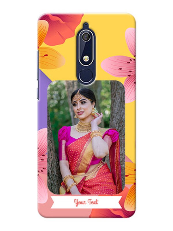 Custom Nokia 5.1 Mobile Covers: 3 Image With Vintage Floral Design