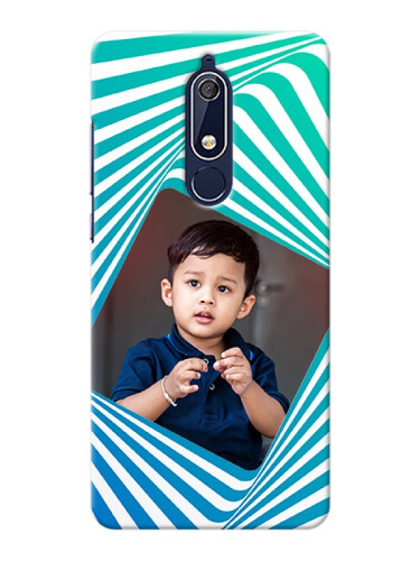 Custom Nokia 5.1 Personalised Mobile Covers: Abstract Spiral Design