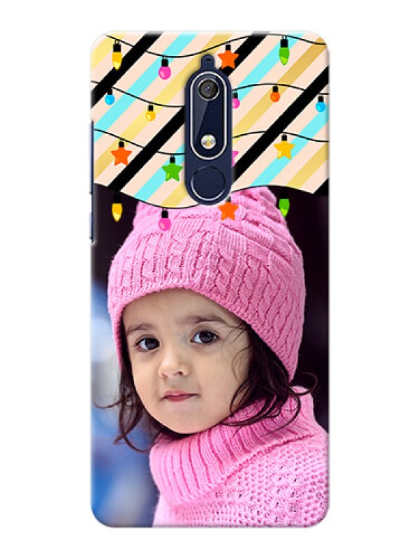 Custom Nokia 5.1 Personalized Mobile Covers: Lights Hanging Design