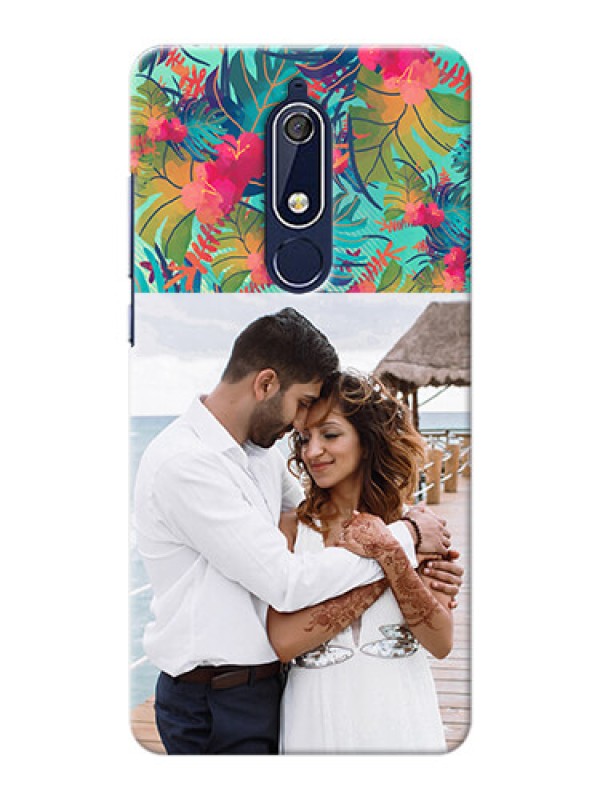 Custom Nokia 5.1 Personalized Phone Cases: Watercolor Floral Design