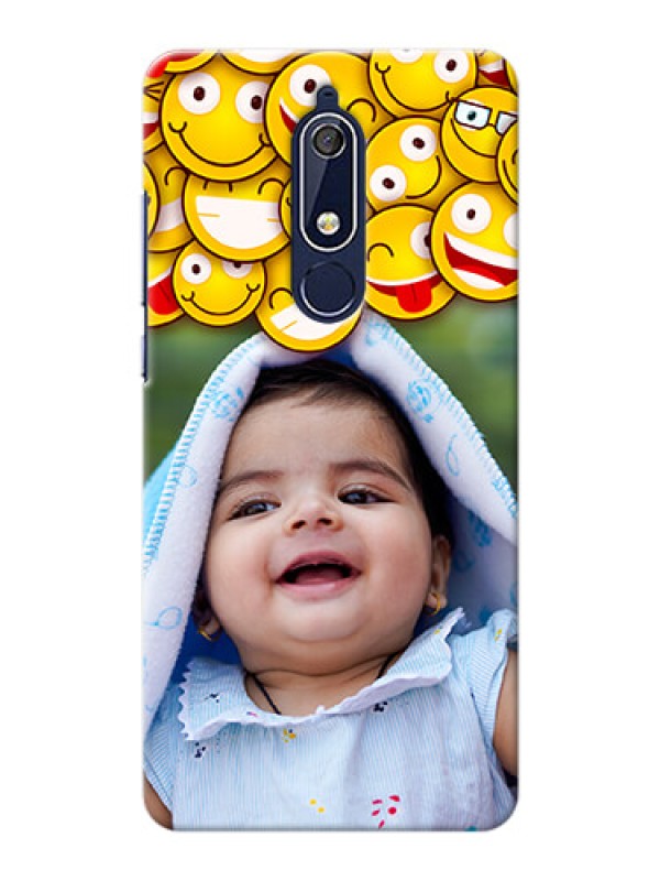 Custom Nokia 5.1 Custom Phone Cases with Smiley Emoji Design
