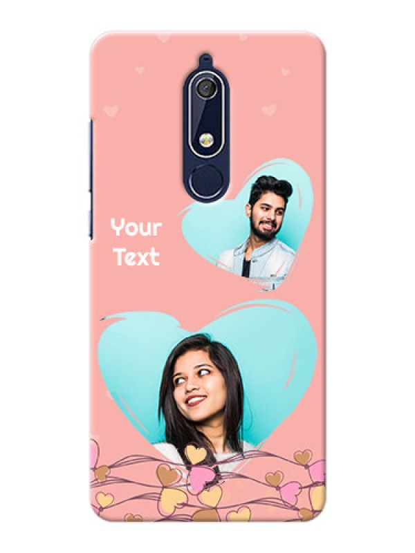 Custom Nokia 5.1 customized phone cases: Love Doodle Design