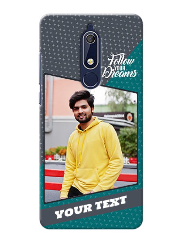 Custom Nokia 5.1 Back Covers: Background Pattern Design with Quote