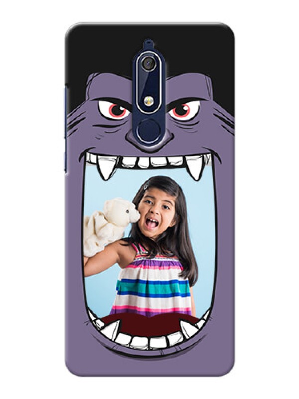 Custom Nokia 5.1 Personalised Phone Covers: Angry Monster Design