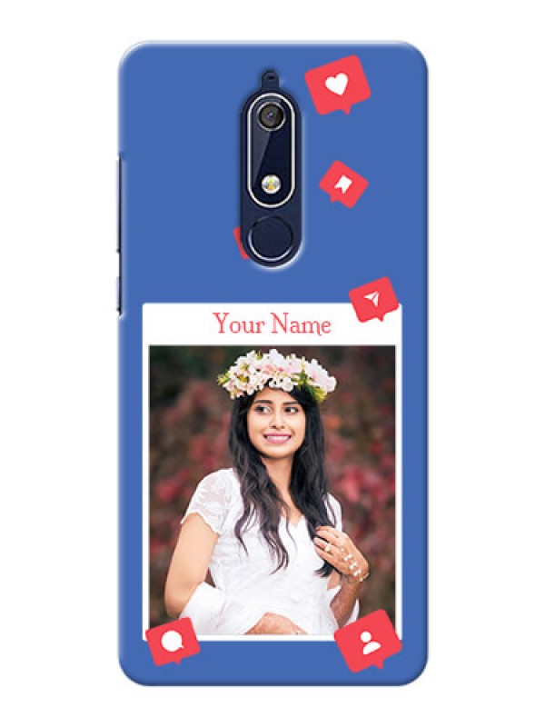 Custom Nokia 5.1 Back Covers: Like Share And Comment Design