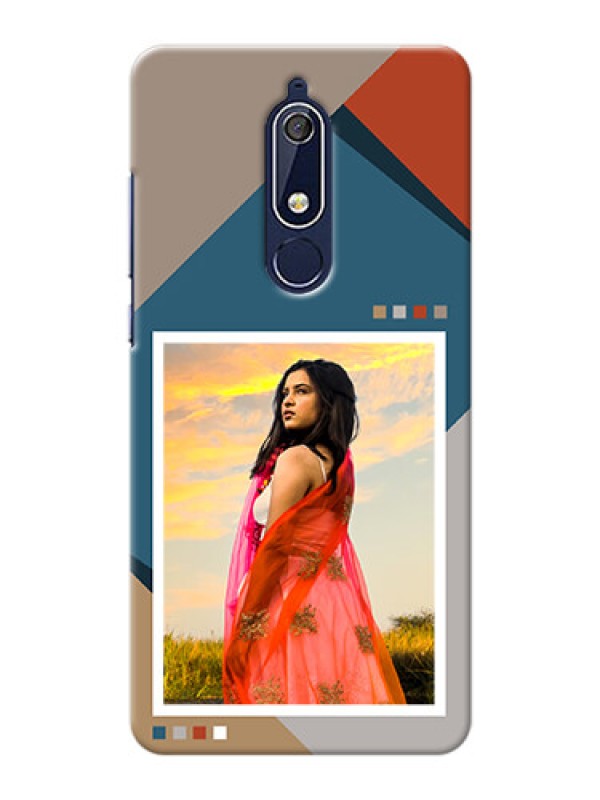 Custom Nokia 5.1 Mobile Back Covers: Retro color pallet Design