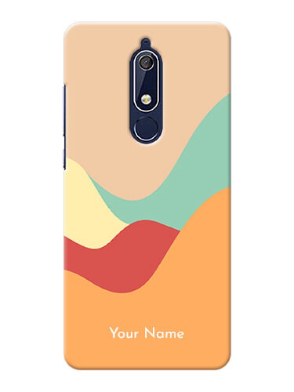 Custom Nokia 5.1 Custom Mobile Case with Ocean Waves Multi-colour Design