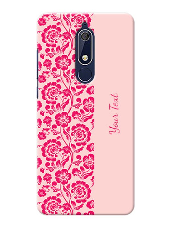 Custom Nokia 5.1 Phone Back Covers: Attractive Floral Pattern Design