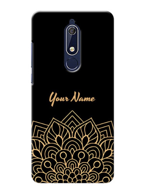 Custom Nokia 5.1 Back Covers: Golden mandala Design