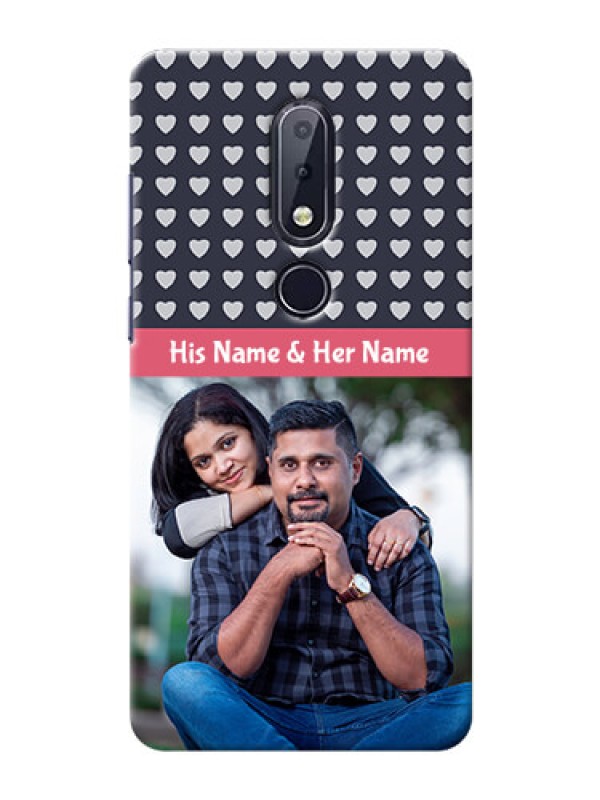 Custom Nokia 6.1 Plus Custom Mobile Case with Love Symbols Design