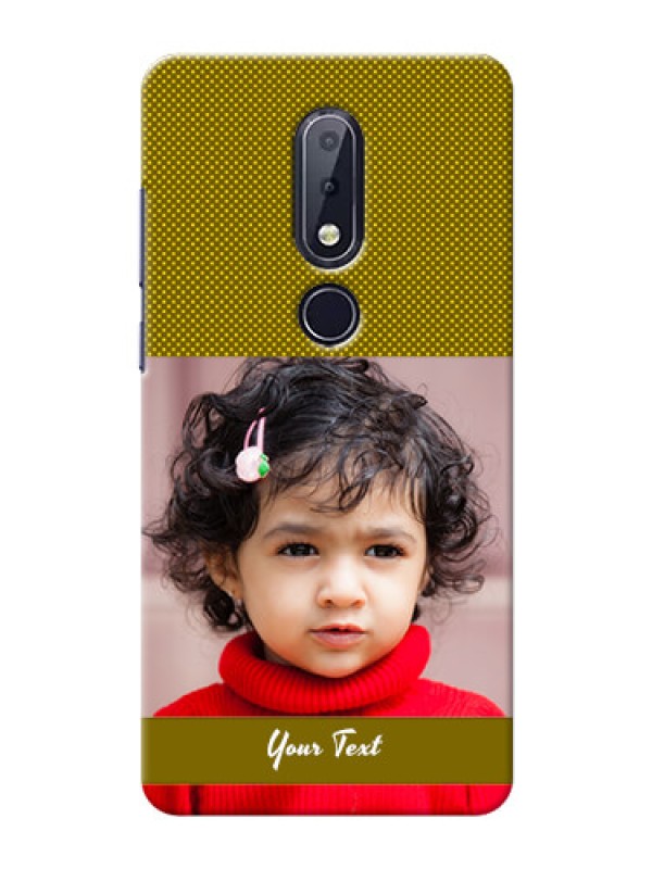 Custom Nokia 6.1 Plus custom mobile back covers: Simple Green Color Design