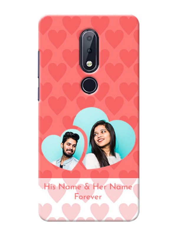 Custom Nokia 6.1 Plus personalized phone covers: Couple Pic Upload Design