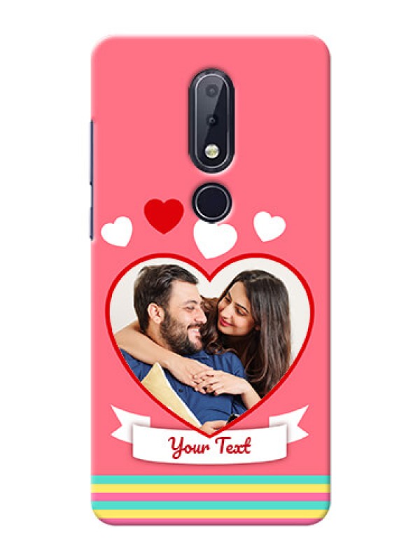 Custom Nokia 6.1 Plus Personalised mobile covers: Love Doodle Design