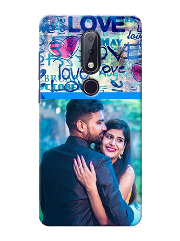 Custom Nokia 6.1 Plus Mobile Covers Online: Colorful Love Design