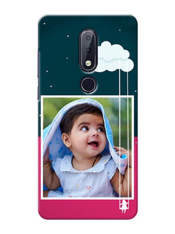 Custom Nokia 6.1 Plus custom phone covers: Cute Girl with Cloud Design