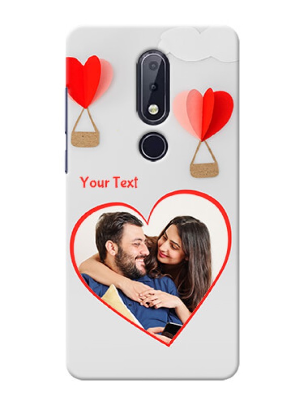 Custom Nokia 6.1 Plus Phone Covers: Parachute Love Design