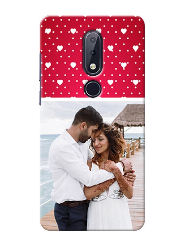 Custom Nokia 6.1 Plus custom back covers: Hearts Mobile Case Design