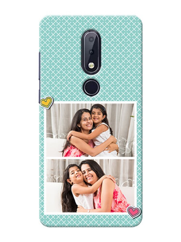 Custom Nokia 6.1 Plus Custom Phone Cases: 2 Image Holder with Pattern Design