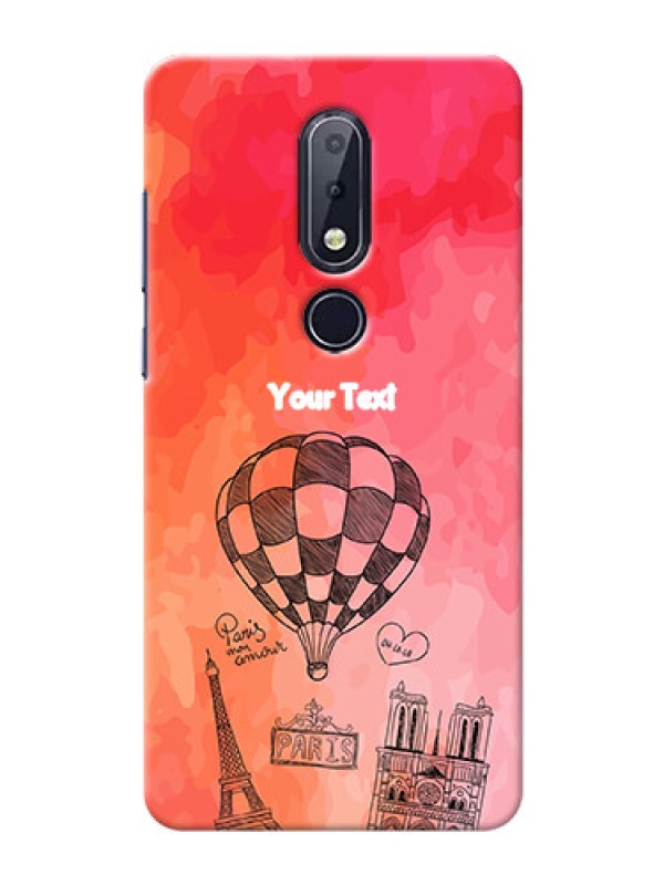 Custom Nokia 6.1 Plus Personalized Mobile Covers: Paris Theme Design