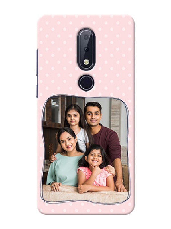Custom Nokia 6.1 Plus Personalized Phone Cases: Family with Dots Design