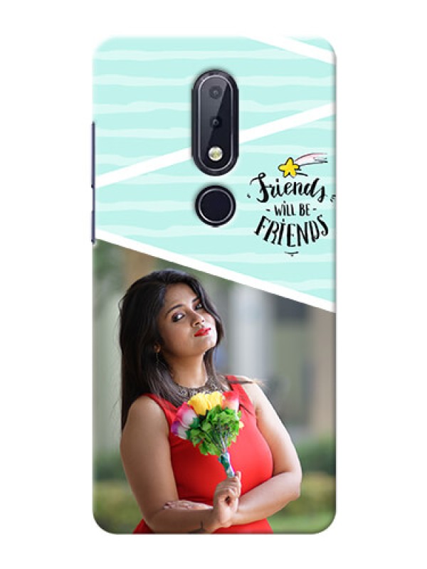 Custom Nokia 6.1 Plus Mobile Back Covers: Friends Picture Icon Design