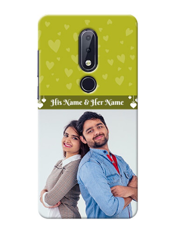 Custom Nokia 6.1 Plus custom mobile covers: You & Me Heart Design